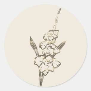 Gold Holiday Season Vibe Classic Round Sticker