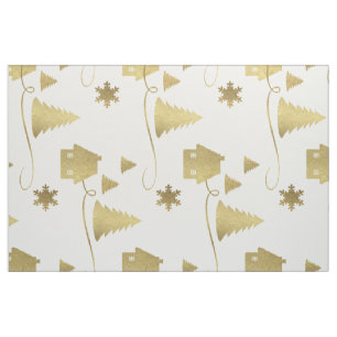 Gold Holiday Season Vibe Fabric