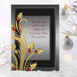 Gold Holly Christian Christmas Cards<br><div class="desc">Christian Christmas cards with Christian Bible verse holiday message Christian Christmas cards. You can add your message to the inside,  or leave as is for your hand written message when they arrive.</div>