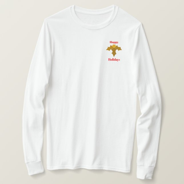 Gold Holly T-Shirt (Design Front)