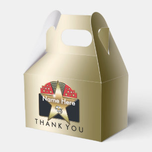 Gold Hollywood CUSTOM Birthday Party Favour Boxes