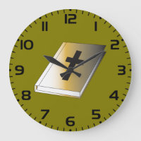 Gold Holy Bible with Black Cross Religious