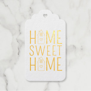 Gold Home Sweet Home New Homeowner Realty Gift Tags