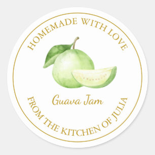 Gold Homemade Guava Jam Label   White