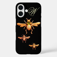 GOLD HONEY BEES MONOGRAM