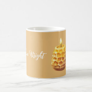 Gold Honey Candle Shine Bright Coffee Mug