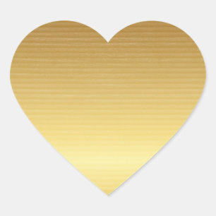 Gold horizontal heart sticker