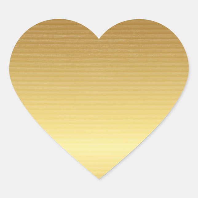 Gold horizontal heart sticker (Front)