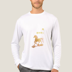 Gold Horse Chinese New Year 2026 Tri-Blend Shirt
