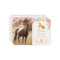 Gold Horse & Floral Photo Birthday Invitation