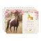 Gold Horse & Floral Photo Birthday Invitation