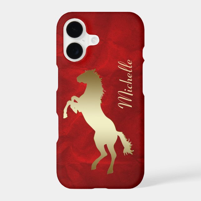 Gold Horse Red Personalized (Back)