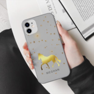 Gold Horse Stars Personalised Monogram Case-Mate iPhone Case
