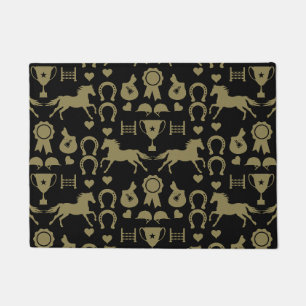 Gold Horseback Riding Doormat
