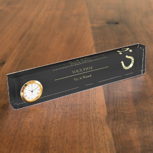 Gold Horseshoe Nameplate