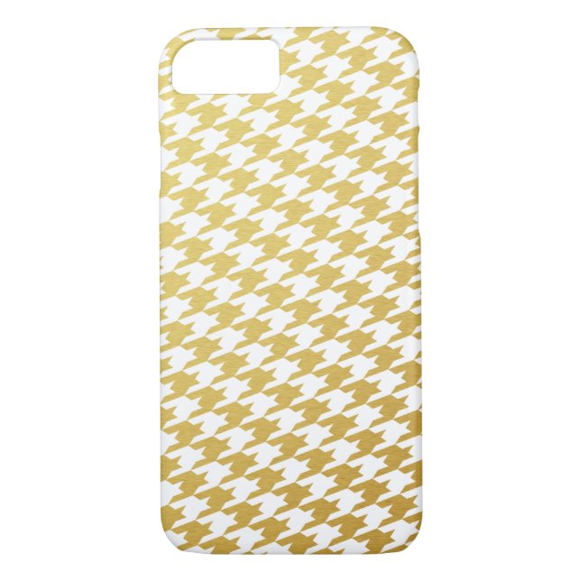 Gold Houndstooth Pattern iPhone 7 Case (Back)