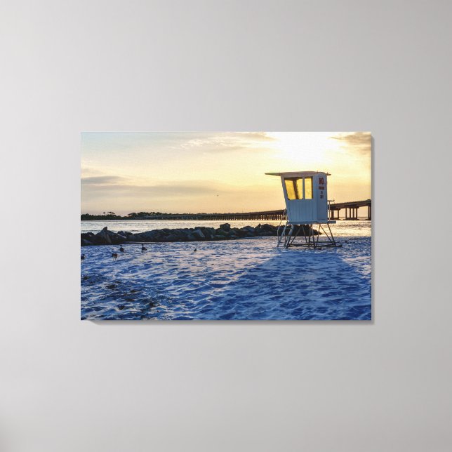Gold Hour Destin East Pass Canvas Print (Front)