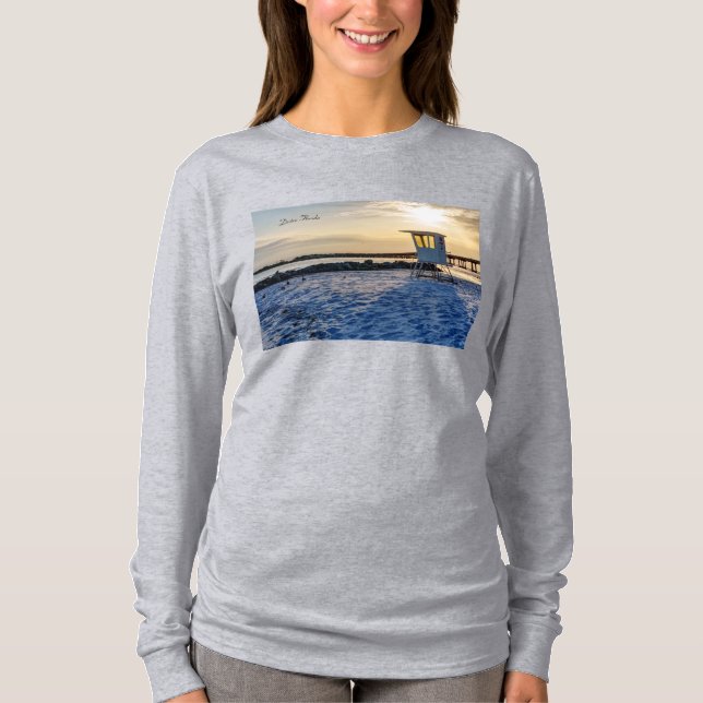 Gold Hour Destin East Pass Long Sleeve T-shirt (Front)