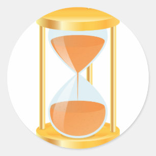 Gold Hourglass Stickers