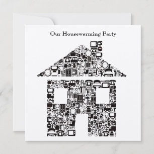 Gold House Home Housewarming Party Invitation
