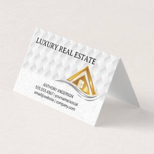 Gold House Logo Real Estate Logo Business Card