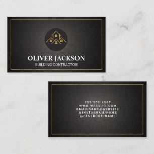 Gold Houses   Construction Real Estate Business Card