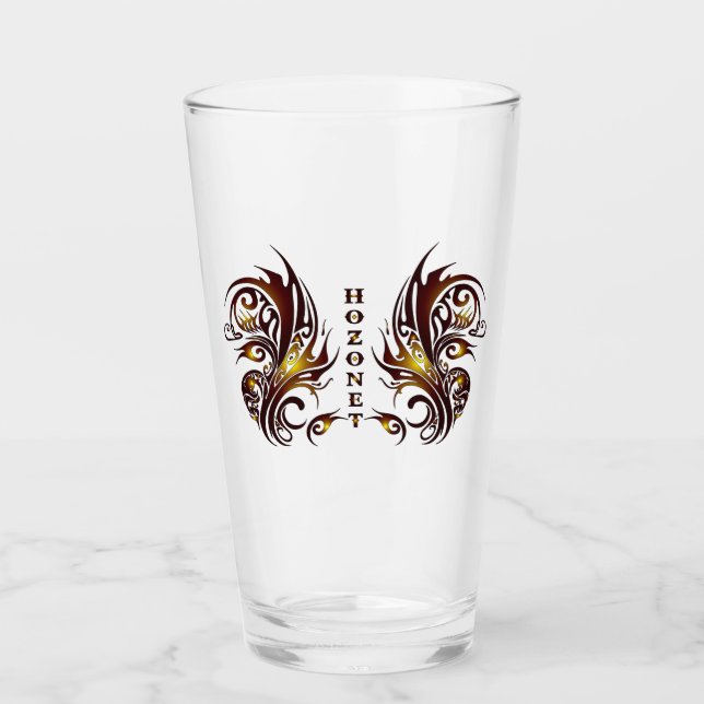 Gold-Hozonet Drinkware Glass (Front)