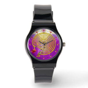 GOLD HYPER LABYRINTH IN Purple Watch
