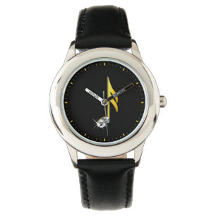 Gold Icon of a Musical Note 1/16 Watch