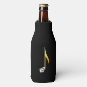 Gold Icon of a Musical Note 1/8 Bottle Cooler