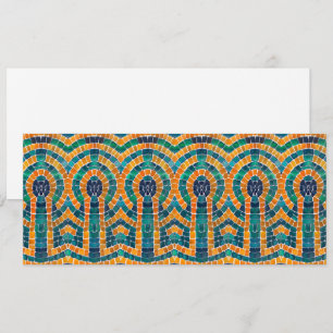 GOLD ICONS MOSAIC 4x9.25 Flat Card