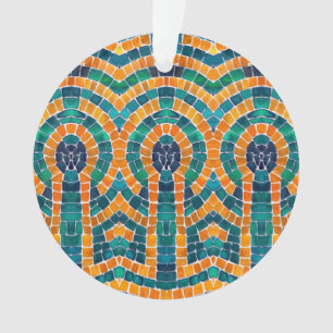 GOLD ICONS MOSAIC Acrylic Circle Ornament