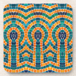 GOLD ICONS MOSAIC Hard Plastic Coasters