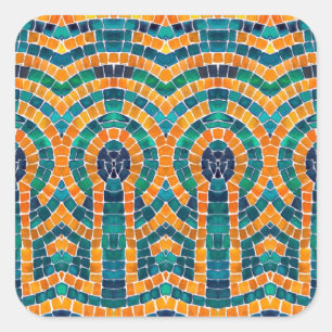 GOLD ICONS MOSAIC Large Square Stickers