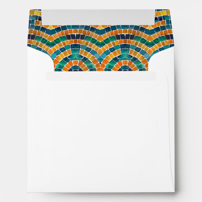 GOLD ICONS MOSAIC Square Envelope (5.25 cards) (Back (Bottom))