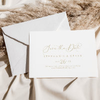 Gold Idyllic Calligraphy Horizontal Wedding