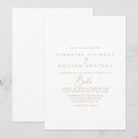 Gold Idyllic Calligraphy Spanish Wedding
