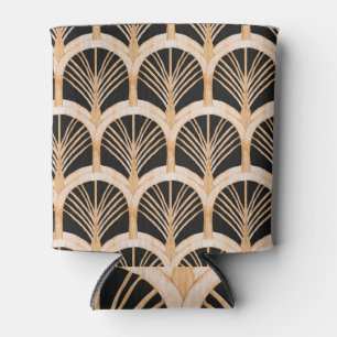 Gold imitation: watercolor art deco. can cooler