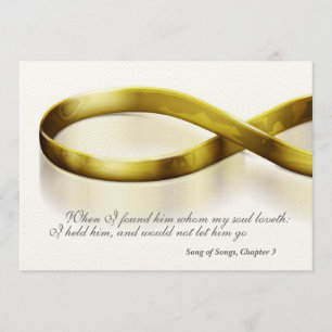 Gold Infinity Rings Invitation