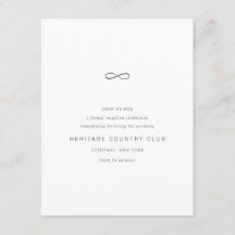Gold Infinity Symbol Minimally Chic Enclosure Card