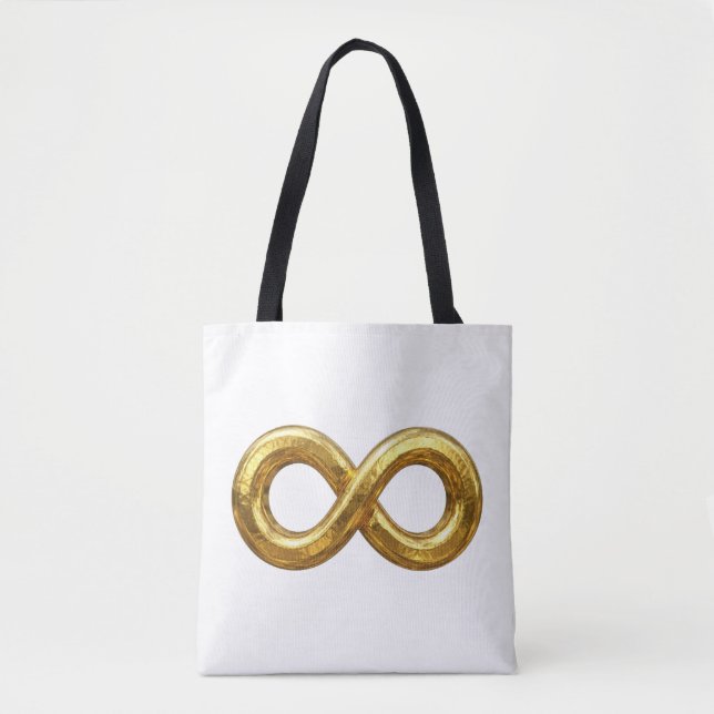 Gold Infinity Symbol Tote Bag (Front)
