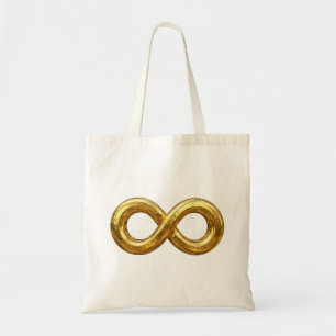 Gold Infinity Symbol Tote Bag