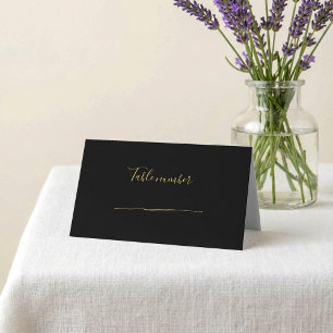 Gold ink style reception table number place card