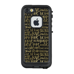 Gold Inspirational Words LifeProof FRÄ’ iPhone SE/5/5s Case