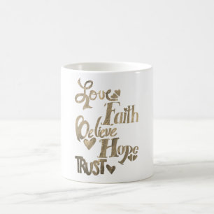 Gold Inspirational Words Mug