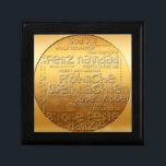 Gold International Weihnachten Navidad Gift Box<br><div class="desc">Wish Christmas in many languages : Feliz Navidad - Feliz Natal - Joyeux Noel - Fröhliche Weihnachten - Buone Feste Natalizie - Merry Christmas...  Golden typographic design on gift box (model n°2). Don't forget the whole collection.</div>
