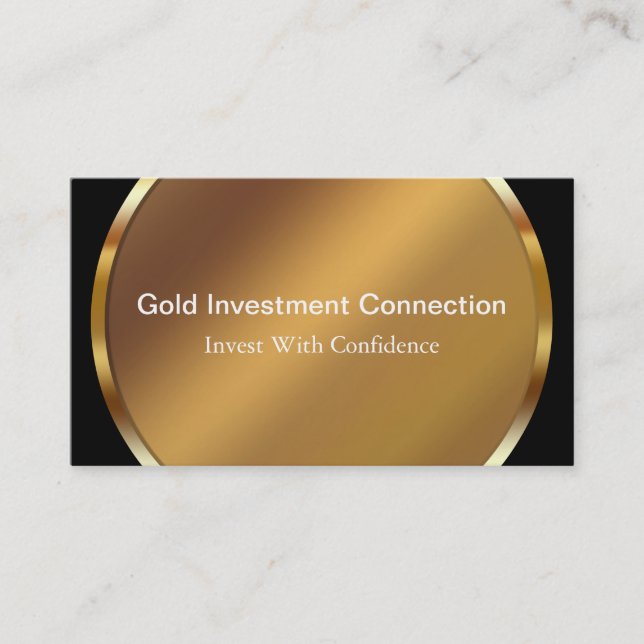 Gold Investment Business Cards (Front)