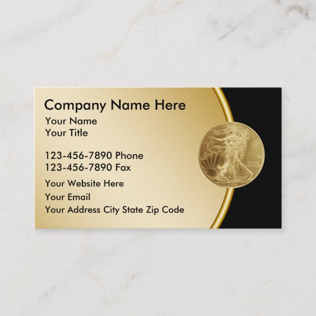 Gold Investment Business Cards (Front)