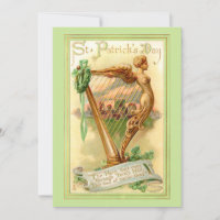 Gold Irish Harp Vintage St. Patrick's Day