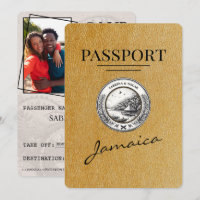 Gold Jamaica Passport Save The Date